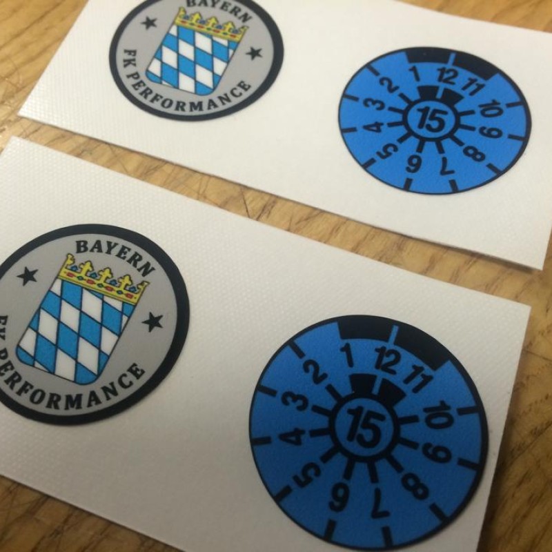 German Numberplate Badges 2018 BLUE x4  German Numberplate Badges 2018 BLUE x4