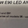 BMW angel eye 6w e90 led kit x1 