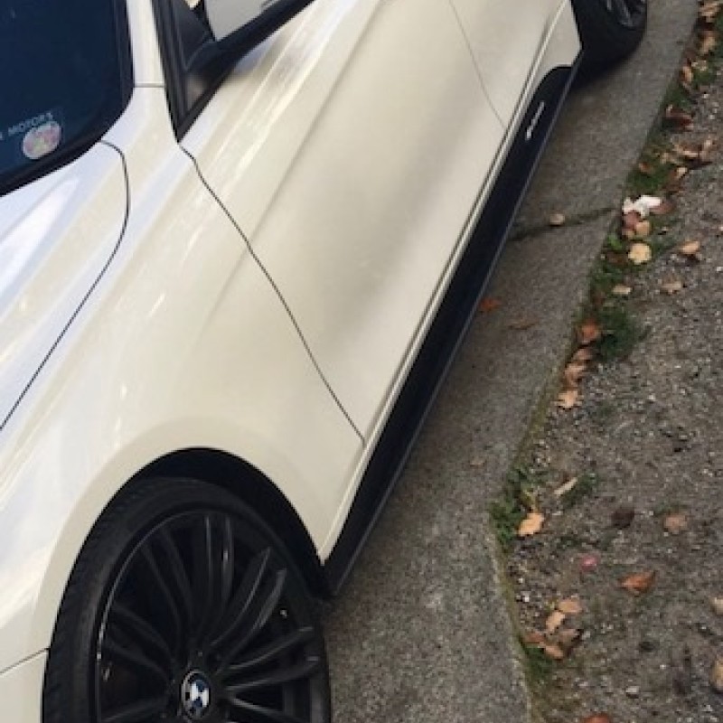 1 x pair maxton Side skirt extensions for 2012+ Bmw f30. 1 x pair maxton Side skirt extensions for 2012+ Bmw f30.