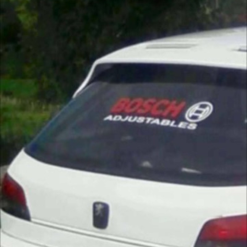 Bosch Adjustable windscreen decal (white/red) x1 Bosch Adjustable windscreen decal (white/red) x1