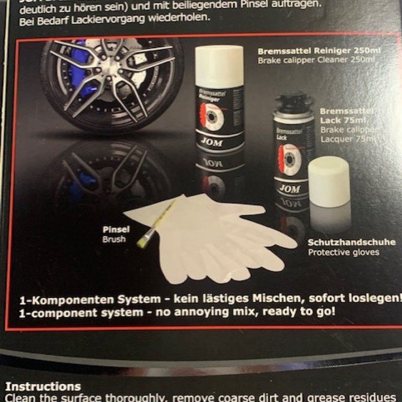 Brake caliper paint kit (red). Brake caliper paint kit (red).