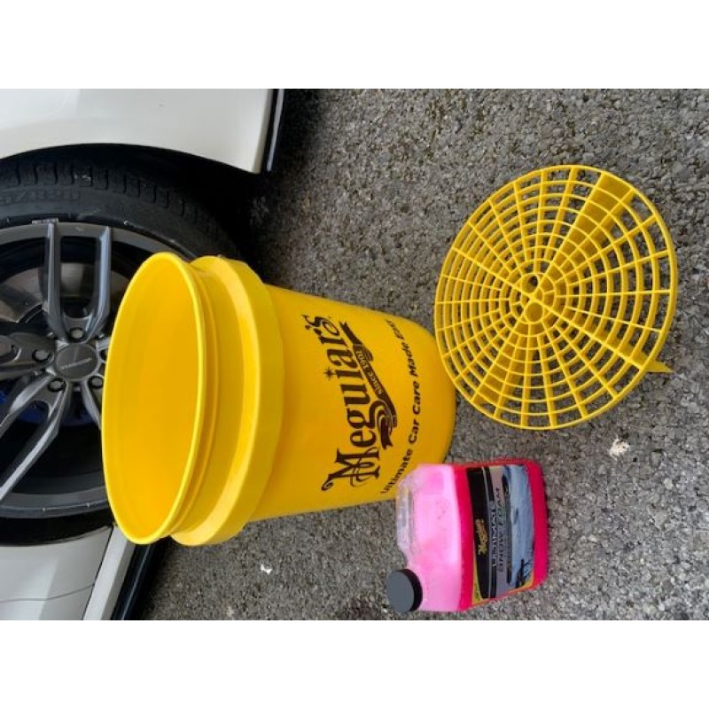meguiars wash bucket and grit guard 2 x sponges & foam