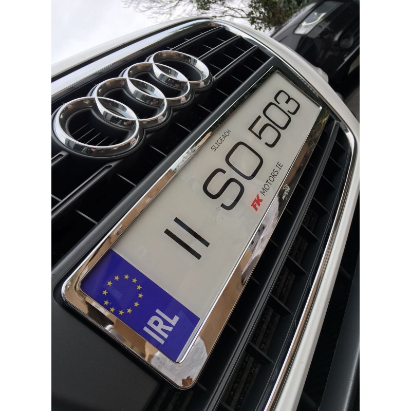 chrome numberplate surround x2