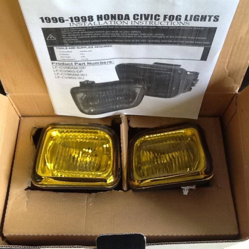 honda civic ek 96-98 jdm fogs and wiring kit yellow x 1  honda civic ek 96-98 jdm fogs and wiring kit yellow x 1