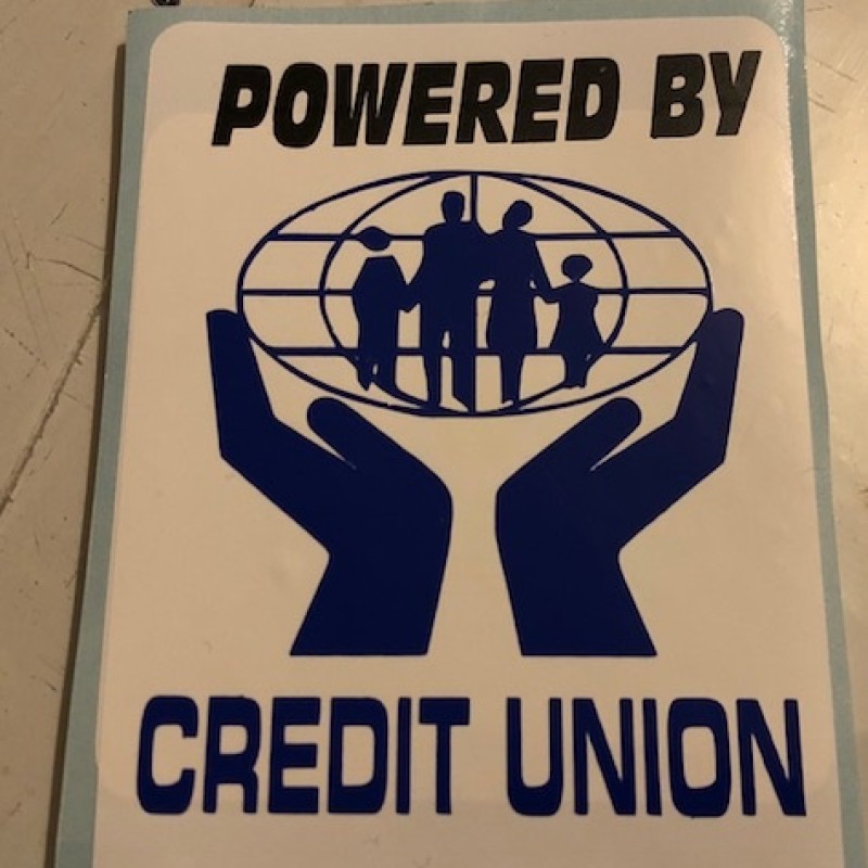 1 x fsk01 powered by credit union decal (white) 1 x fsk01 powered by credit union decal (white)