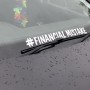 Financial mistake windscreen sticker - white 
