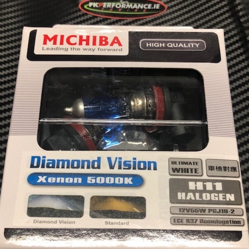 H11 Michiba Diamond Vision Super Bright Bulbs, 1 pair H11 Michiba Diamond Vision Super Bright Bulbs, 1 pair