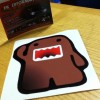 domo kun decal sticker brown x 1
