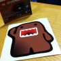 domo kun decal sticker brown x 1