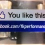 fkperformance facebook side window sticker x 2