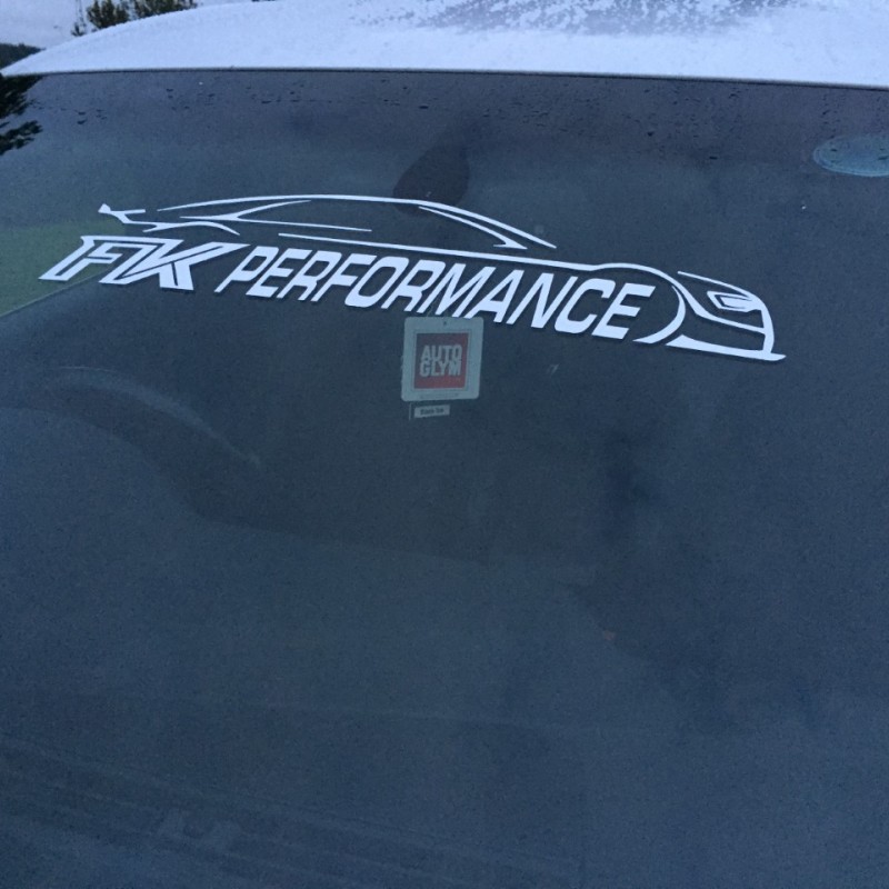 Fk Performance 2025 windscreen decal x1.  Fk Performance 2025 windscreen decal x1.