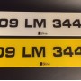 Fk0311 number plates, 1 pair. 