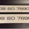FK092 number plates 1 pair