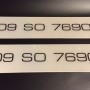 FK092 number plates 1 pair