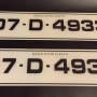 FK093 number plates 1 pair
