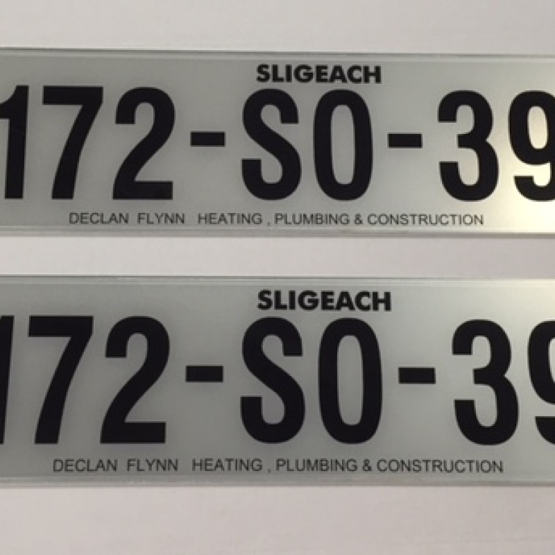 Fk0967 number plates, 1 pair. 