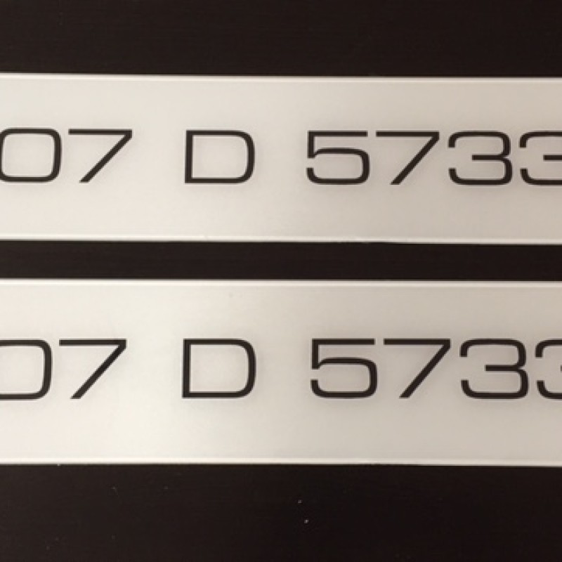 FK111 irl euro ext text, white plate x2.  FK111 irl euro ext text, white plate x2.