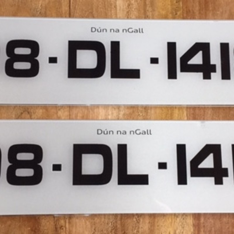 Fk557 number plates, 1 pair. 