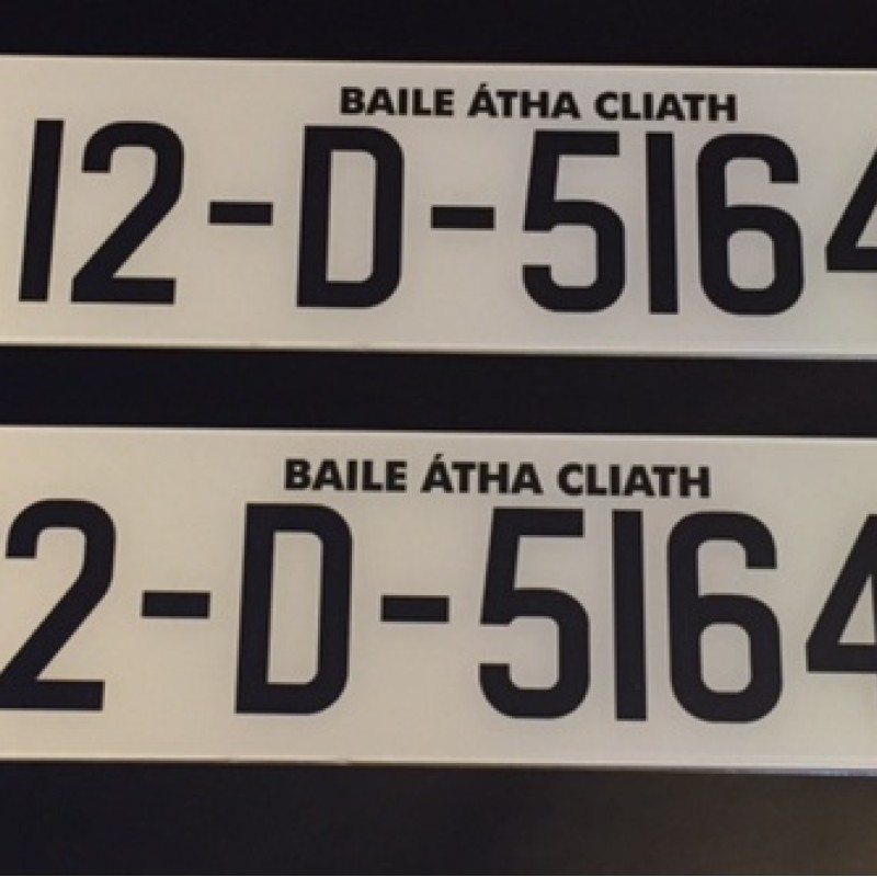 Fk7222 number plates for nct, 1 pair.  Fk7222 number plates for nct, 1 pair.