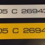 Fk7223 number plates, 1 pair