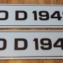 Fk778 number plates, 1 pair 