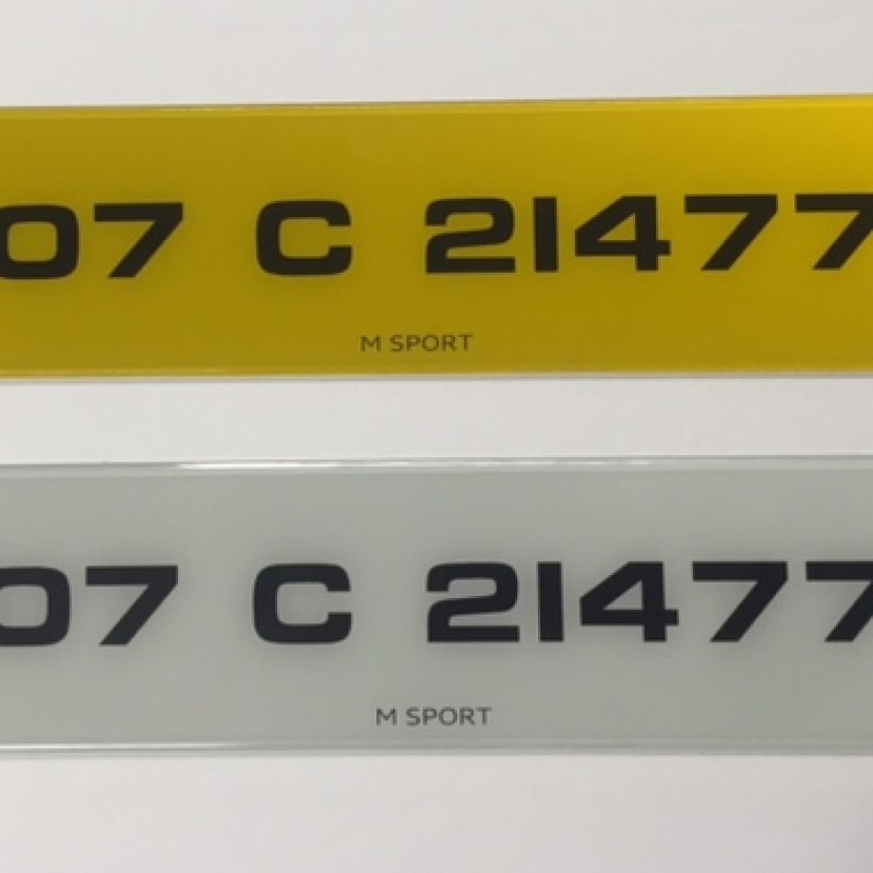 FK8772 number plates, 1 pair.  FK8772 number plates, 1 pair.