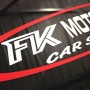 Fk Motors car sales rear windscreen sticker