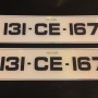 FKP20201 number plates, 1 pair