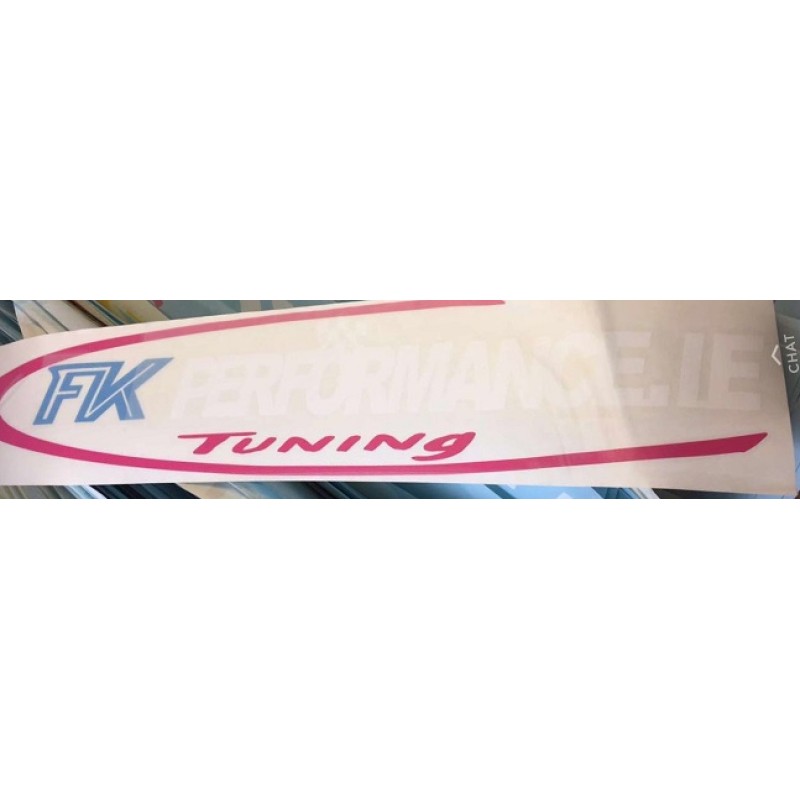 fkw08 fk performance pink/ blue fk / white windscreen sticker 