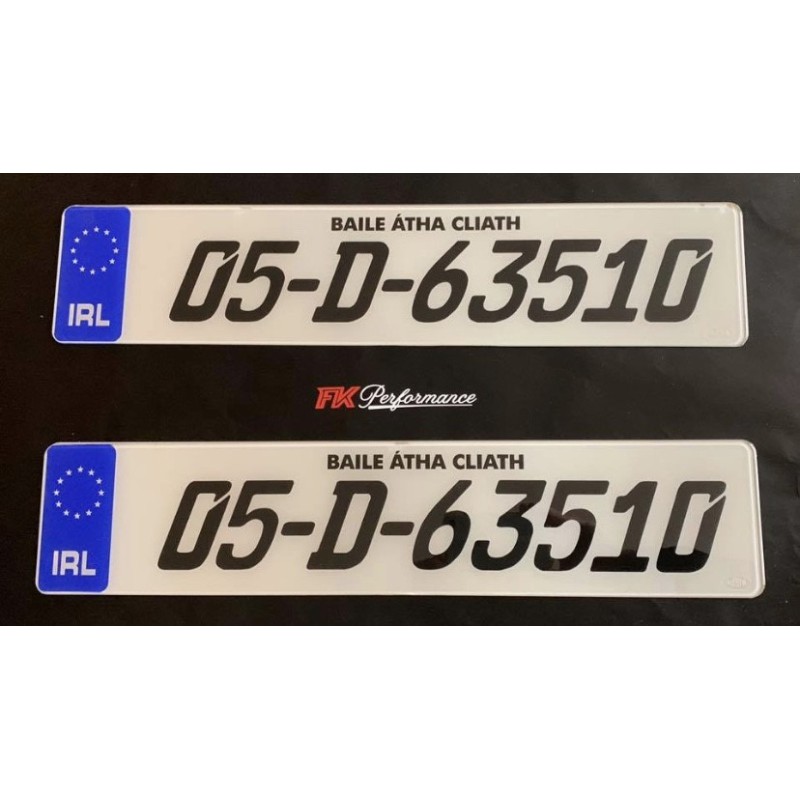 Italic german style number plates