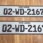 German Style Irish Reg plastic plates (58mm text) 1 pair 