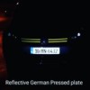 German Style reflective pressed number plates 1 pair