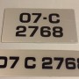FK031 Metro Bold number plates (square + oblong) 1 pair