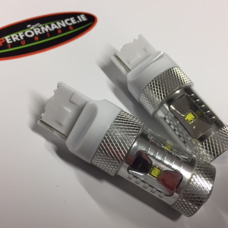 Jap style super bright white led reverse bulb, 1 pair. 
