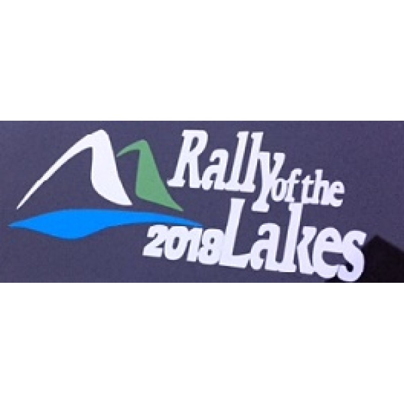 rally of lakes windscreen colour sticker white x1 