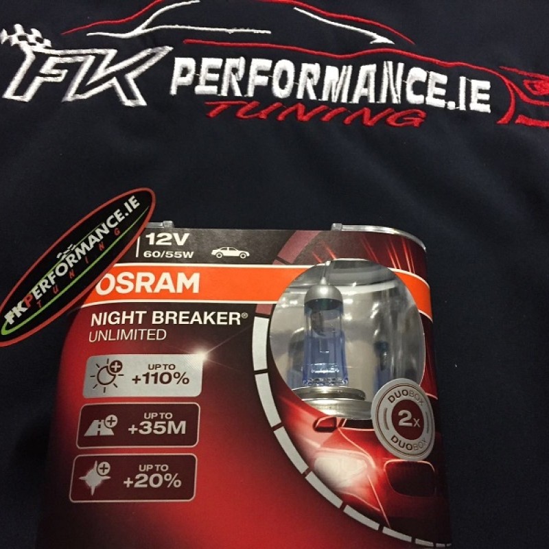 H1 osram night breaker unlimited 110% Brighter Headlight Bulbs  [1 Pair]