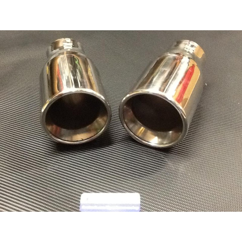1 pair of 4'' round exhaust tips  1 pair of 4'' round exhaust tips
