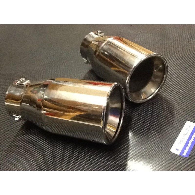 1 pair of 4'' round exhaust tips  1 pair of 4'' round exhaust tips
