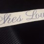 'She's Low' large windscreen decal x1 (PURPLE)