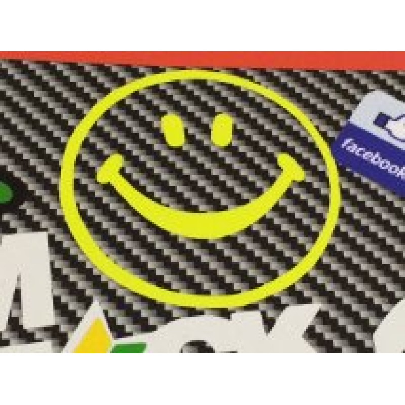 Yellow Smiley Face car decal sticker x1 (yellow)