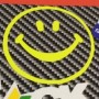 Yellow Smiley Face car decal sticker x1 (yellow)