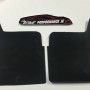 sti rally flexible mudflaps gloss black  pre drilled holes f & r set  2 pairs 