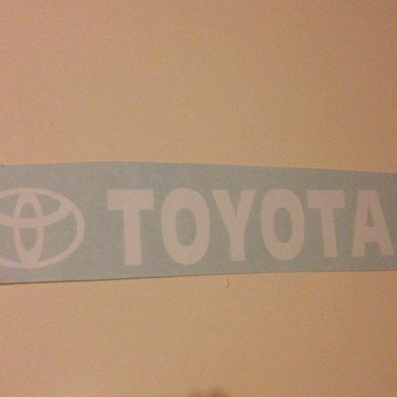 t oyota windscreen sticker white x1 t oyota windscreen sticker white x1