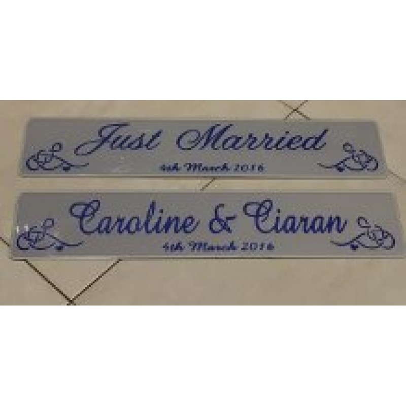 Customised Wedding Plates, 1 pair. Customised Wedding Plates, 1 pair.