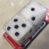 White Fluffy Dice 
