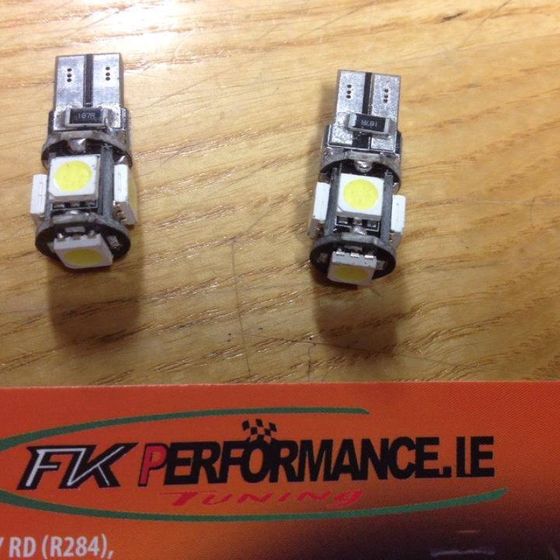 Ultimate Bright Canbus LED Xenon White parking bulbs bmw audi vw no error 1 pair 501  Ultimate Bright Canbus LED Xenon White parking bulbs bmw audi vw no error 1 pair 501